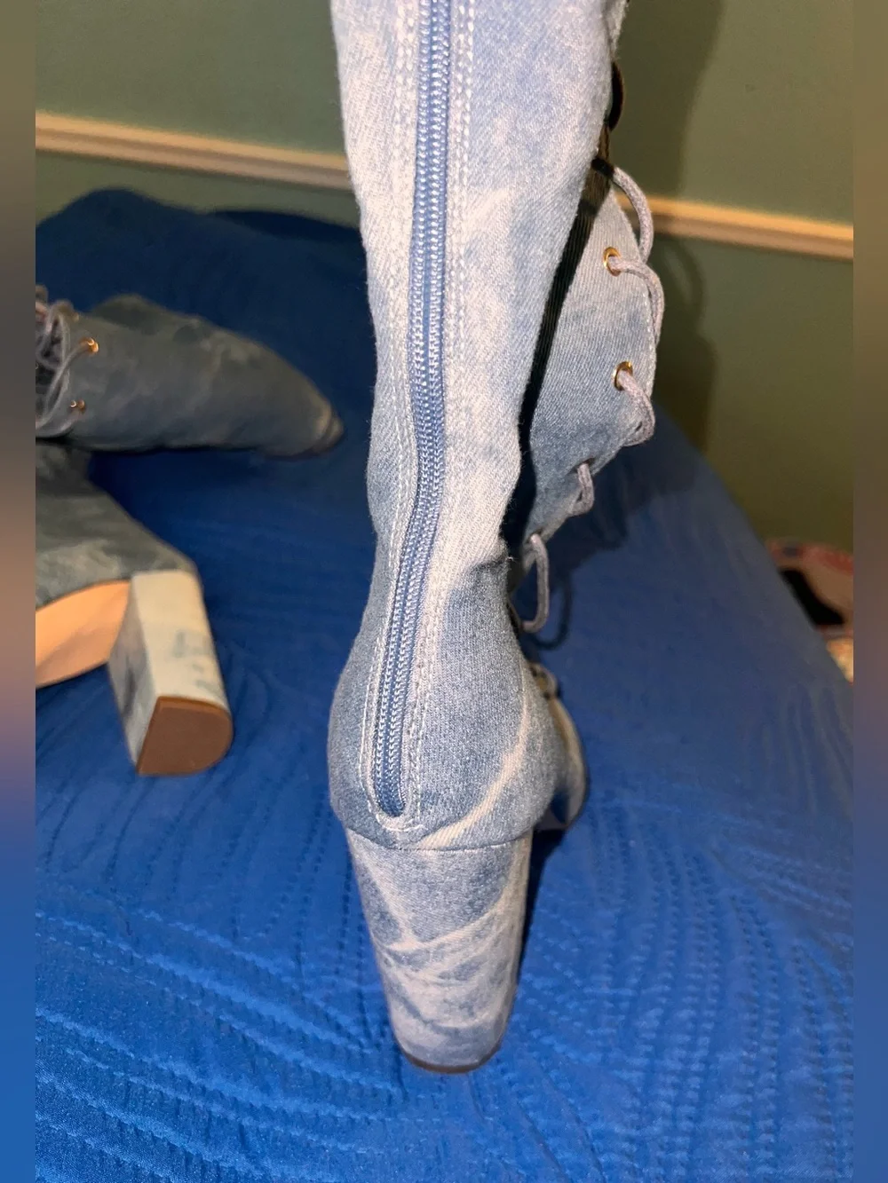 Fashion Nova Living Legacy Over-the-Knee Boots 👢🩵